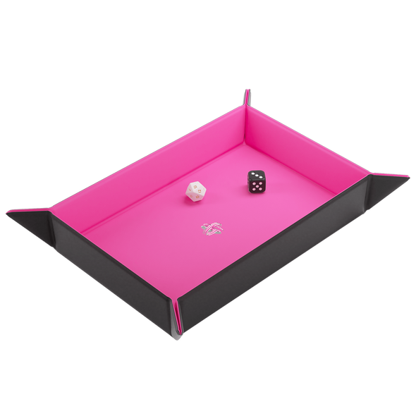 Gamegenic - Magnetic Dice Tray Rectangular Black/Pink