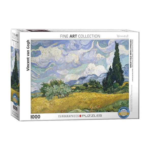 EuroGraphics - Vincent Van Gogh: Campo de trigo con cipreses - 1000 piezas