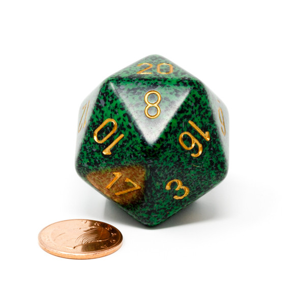 Chessex - Dado D20 de 34mm Moteado Golden Recon™