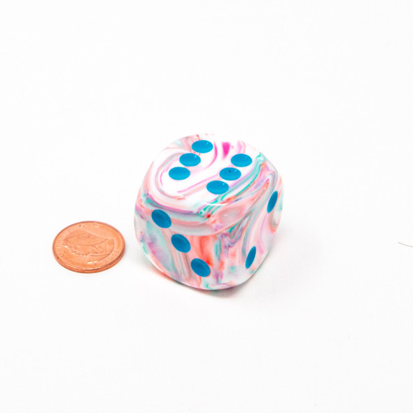 Chessex - Dado D6 de 30mm Festive® Arte Pop/Azul