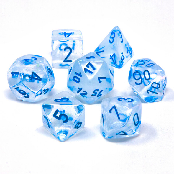 Chessex - Set de 7 dados poliédricos Borealis® Icicle™/Celeste Luminary™