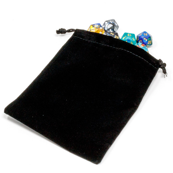 Chessex - Bolsa grande de gamuza para dados: Negro