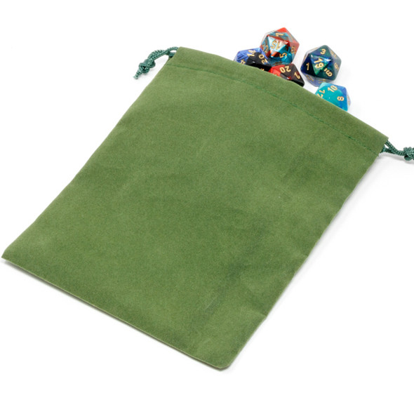 Chessex - Bolsa grande de gamuza para dados: Verde