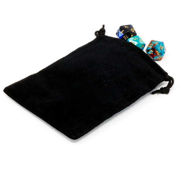 Chessex - Bolsa pequeña de gamuza para dados: Negro