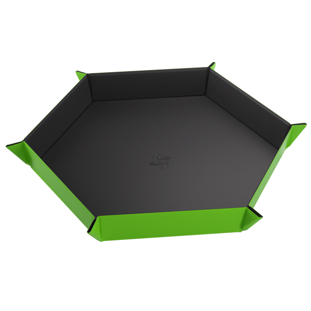 Gamegenic - Magnetic Dice Tray Hexagonal Black/Green