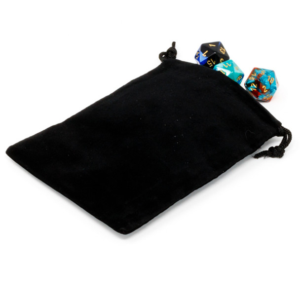 Chessex - Bolsa pequeña de gamuza para dados: Negro