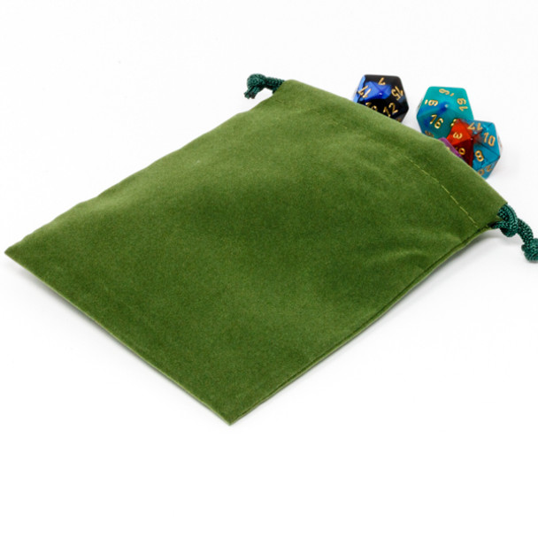 Chessex - Bolsa pequeña de gamuza para dados: Verde