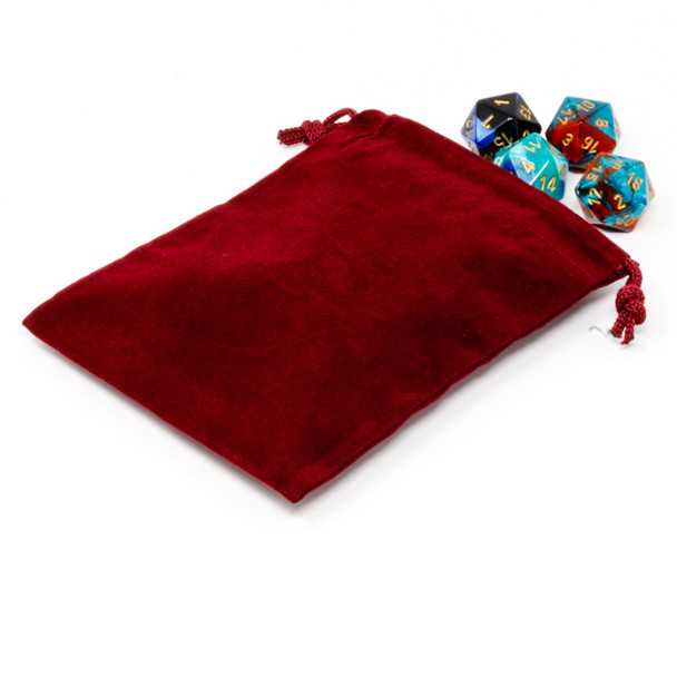 Chessex - Bolsa pequeña de gamuza para dados: Rojo vino