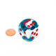 Chessex - Dado D6 de 30mm Gemini® Azul astral-Blanco/Rojo