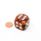 Chessex - Dado D6 de 30mm Gemini® Negro-Cobre/Blanco