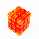 Chessex - Set de 36 dados D6 de 12mm Ghostly Glow™ Naranja/Amarillo