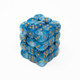 Chessex - Set de 36 dados D6 de 12mm Phantom® Verde Azulado/Dorado