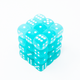 Chessex - Set de 36 dados D6 de 12mm Frosted™ Verde aqua/Blanco