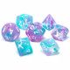 Chessex - Set de 7 dados poliédricos Nebula® Glicina/Blanco Luminary™