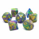 Chessex - Set de 7 dados poliédricos Festive™ Rio/Amarillo