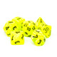 Chessex - Set de 7 dados poliédricos Vortex™ Verde brillante/Plateado