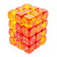 Chessex - Set de 36 dados D6 de 12mm Gemini® Translúcidos Rojo-Amarillo/Dorado