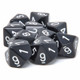 Chessex - Set de 10 dados D10 opacos Negro/Blanco