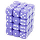 Chessex - Set de 36 dados D6 de 12mm opacos Morado/Blanco
