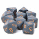 Chessex - Set de 10 dados D10 opacos Gris/Cobre