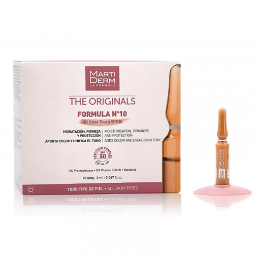 Martiderm fórmula nº10 color touch SPF30 caja 10 ampollas