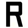 Laser sail letter R