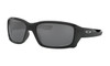 Oakley Straightlink Sunglasses - Polished Black / Prizm Black Polarized Angled