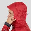 NRS Men's Tor Splash Jacket - Red, Hood Release