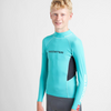 Rooster Long Sleeve Rash Vest - Juniors - Teal - Front