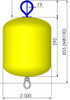 Polyform MB-100  Large Foam Filled Mooring Buoy  - Yellow