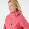 Musto Women's Sardinia Long Rain Jacket - Sweet Raspberry, model detail