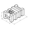 Can Fixed Fuel Tank 65 Ltr 800 X 400 X 280