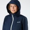 Musto Women's Navy Nautic Rain Jacket, model hood