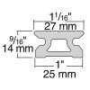 Harken 27mm Captive Ball Low-Beam Track Diagrams