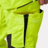 Helly Hansen Alna 2.0 Hi Vis Construction Bib Trousers Yellow/Ebony - Opposite Side Pocket Detail