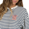 Salty Crew  Women's Schooner Crew-Neck Pullover - Bright Navy - detail 