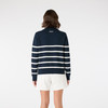 Musto Women's Original Marine Navy Striped Knit, model back