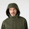 Musto Men's Fenland Waterproof Jacket - Deep Green, hood