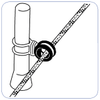 Barton High Load Eye with Dyneema Strop on staunchiom