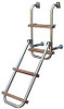 Trem Stainless Steel Folding Boarding Ladder  2 + 2 Wooden Steps