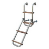 Trem Stainless Steel Folding Boarding Ladder  2 + 2 Wooden Steps