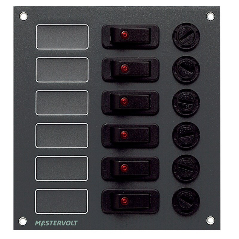 Jr Switchboard Mastervolt | Junior Panel DC Switchboard - 6 Circuit/15A - Maximum Per ...