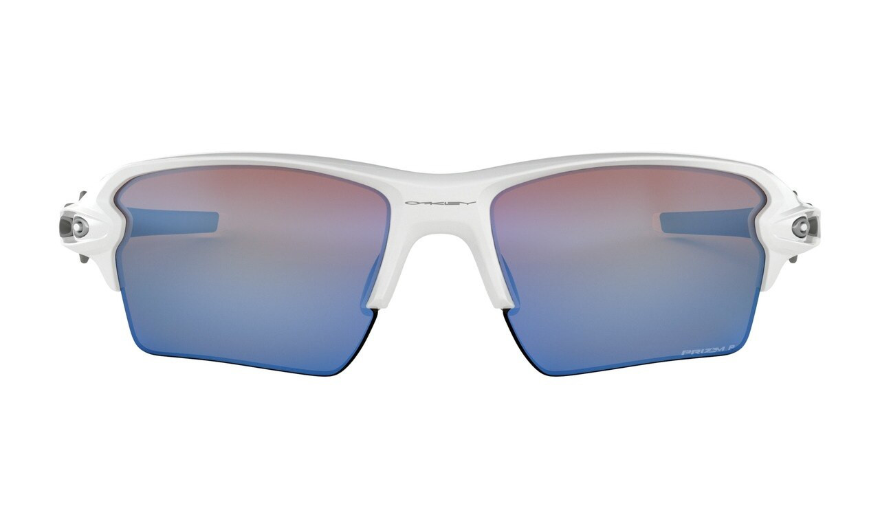Oakley Flak 2.0 XL Sunglasses - Polished White Prizm Deep Water