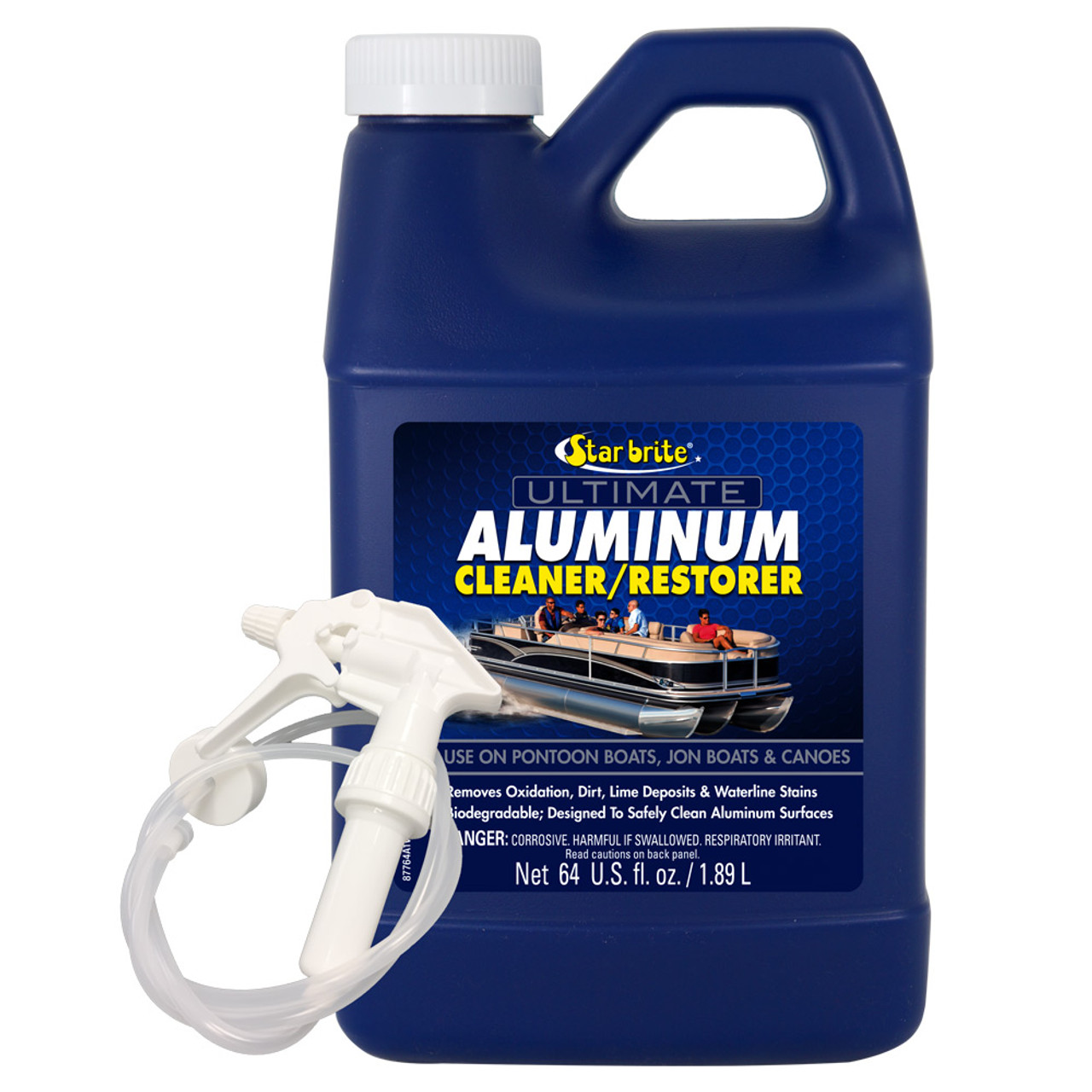 How To Clean & Restore Oxidized Aluminum W/ Star brite  Ultimate Aluminum  Cleaner & Restorer is the best choice for quickly cleaning and improving  the appearance of all aluminum pontoon boats