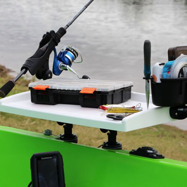 Pactrade Marine White Fillet Table – Single Rail Mount Bait Cutting Board