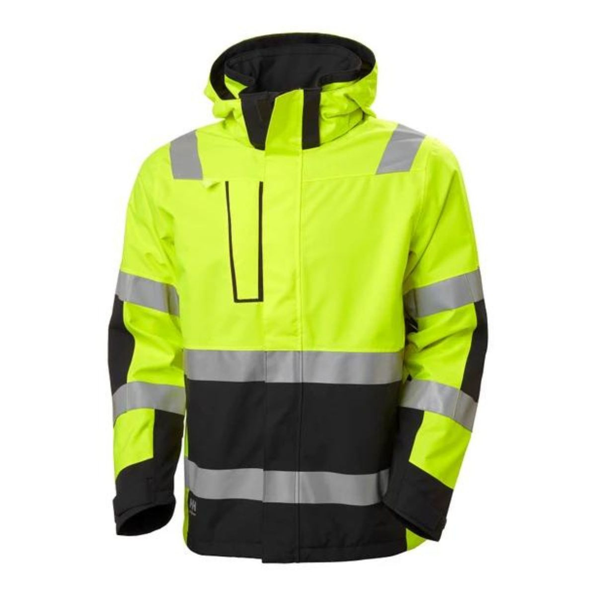HH Workwear Alna Hi Vis Waterproof Shell Jacket Yellow Ebony