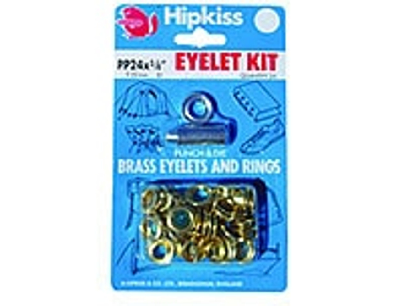 Hipkiss Brass Eyelet Kit - 12.7mm - 15 eyelets - CH Marine