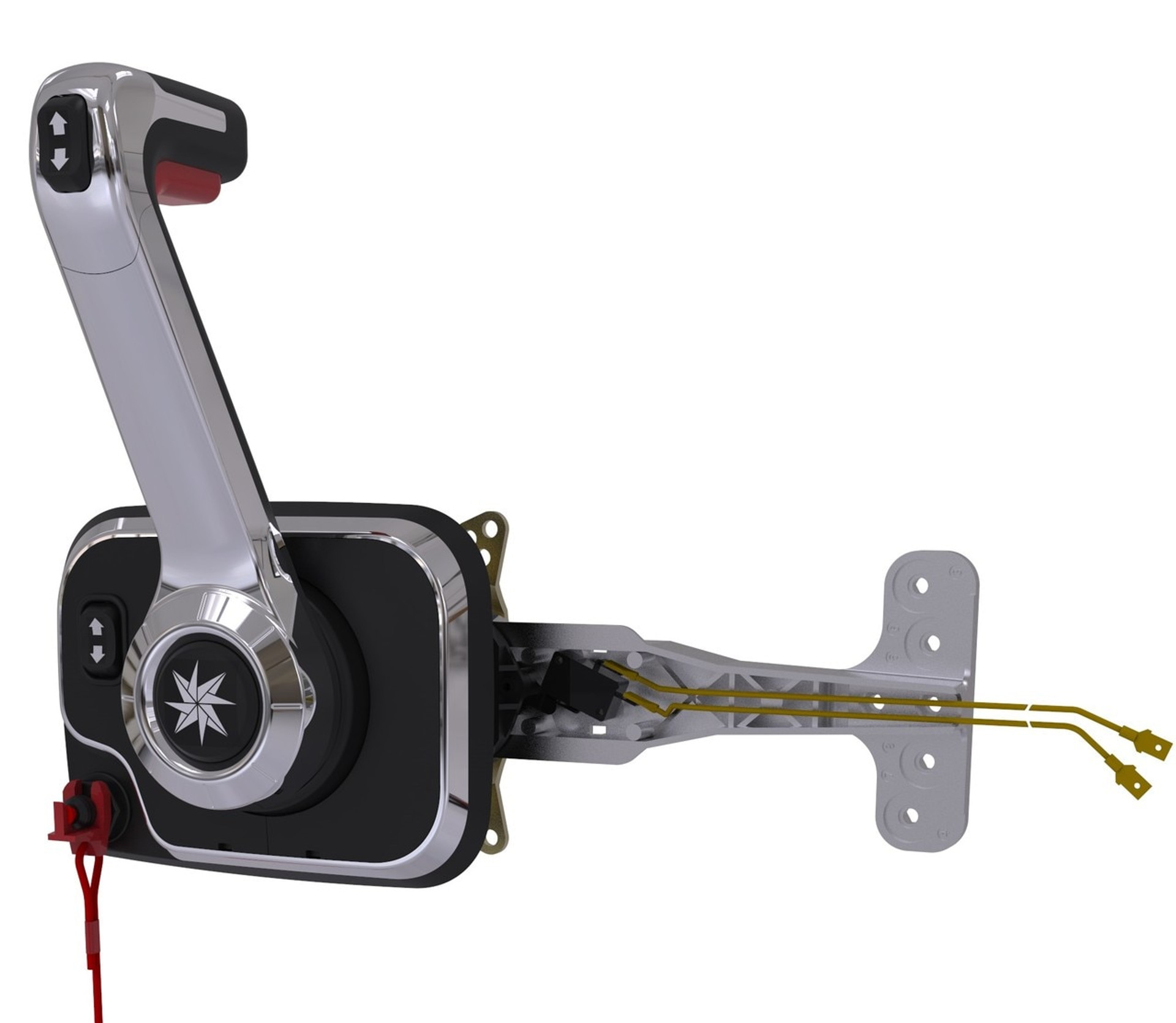 Seastar Xtreme Side Mount Control Chrome with Engine Cut Off Switch
