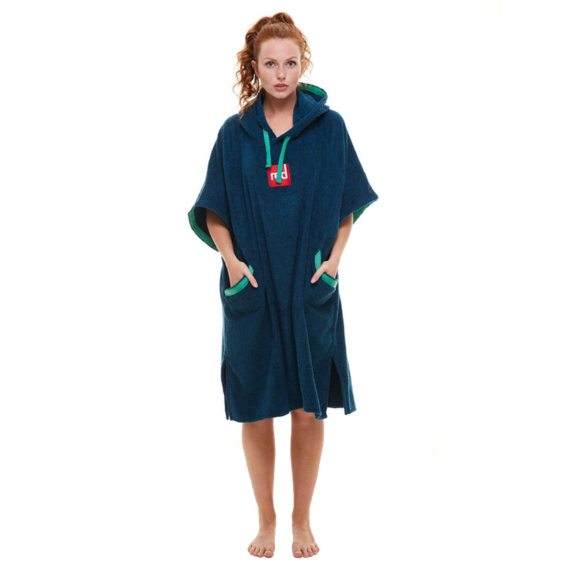 Red Paddle Luxury Navy Towelling Adult Changing Robe