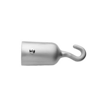 Polyropes Rope Bannister Chrome End Hook Cap 36mm